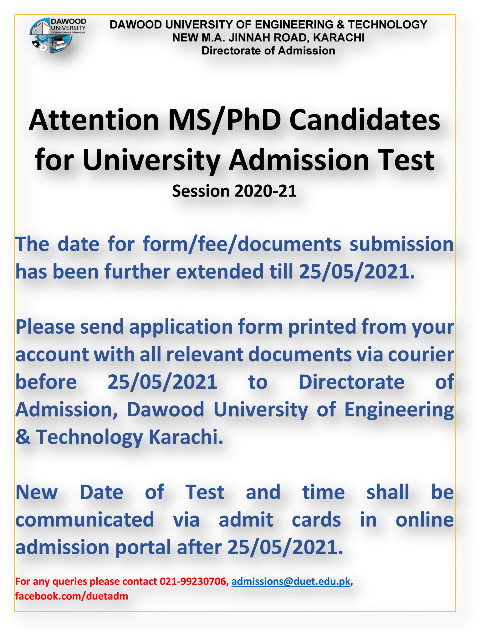 date-extension-for-fee-document-submission-ms-phd-directorate-of